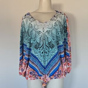 Coco Bianco colorful dolman sleeve top-M